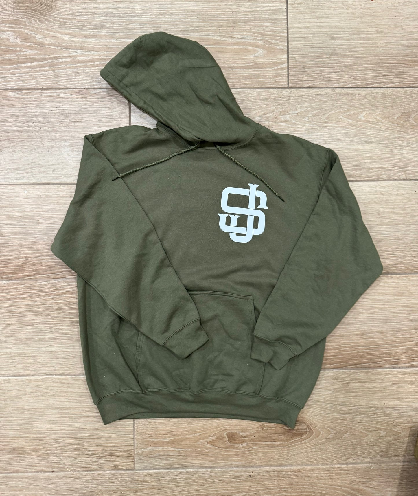 Olive Green Shark Infested SJC Hoodie
