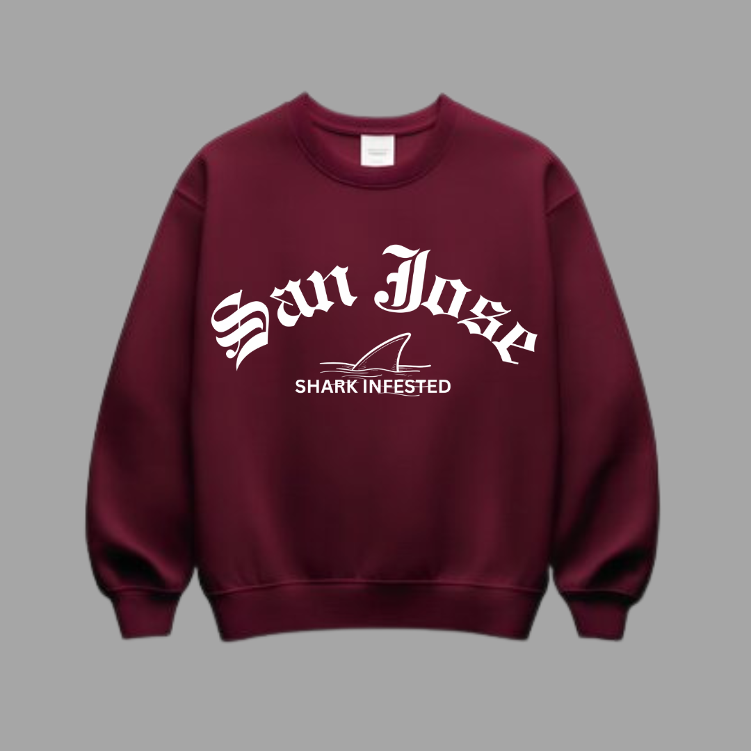 Shark Infested (Maroon)